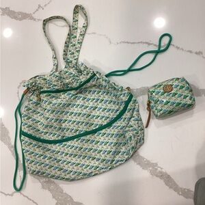 TORY BURCH Convertible 🦩 FLAMINGO 🦩 Shoulderbag & Cosmetic Case